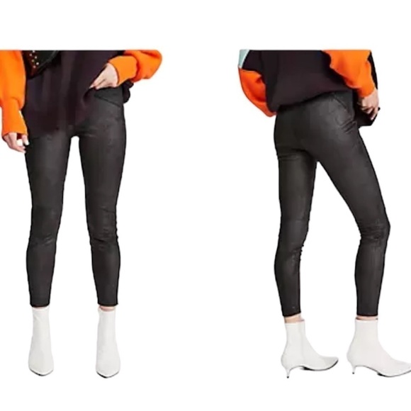 Free People Midnight Vegan Suede Leggings